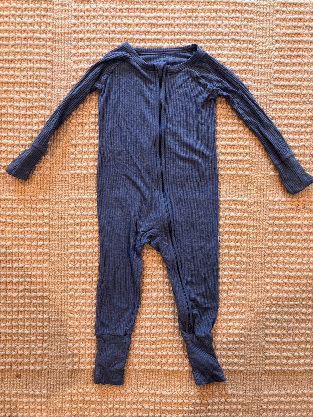 Little Sleepies Zippy in Heather Blue, Size 6-12 mos